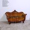 Louis Philippe Bootsförmiges Sofa aus Nussholz & Samt, 19. Jh. 4