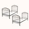 Cast Iron Single Beds in Black and Gold, 1890s, Set of 2, Image 1