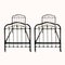 Cast Iron Single Beds in Black and Gold, 1890s, Set of 2 3