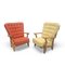 Set of Vintage Oak Armchairs by Guillerme & Chambron for Votre Maison 1