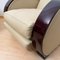 Art Deco Club Chairs in Cream Leather and Lacquered Wood, 1930 11