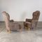 Set of Farmor Armchairs in Grey Lambswool attributed to Carl Malmsten for O.H. Sjögren, 1950s, Image 4