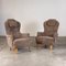 Set of Farmor Armchairs in Grey Lambswool attributed to Carl Malmsten for O.H. Sjögren, 1950s, Image 3