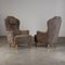 Set of Farmor Armchairs in Grey Lambswool attributed to Carl Malmsten for O.H. Sjögren, 1950s, Image 2