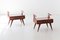 Tables de Chevet avec Plateaux en Verre, Italie, 1950s, Set de 2 2