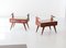 Tables de Chevet avec Plateaux en Verre, Italie, 1950s, Set de 2 1