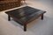 Table Basse Brutaliste en Épinette Foncée avec Socle en Chêne, 1950s 9