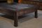 Table Basse Brutaliste en Épinette Foncée avec Socle en Chêne, 1950s 13