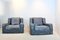 Graue Vintage Ledersessel von Paoloa Navone, 1980er, 2er Set 1