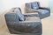 Graue Vintage Ledersessel von Paoloa Navone, 1980er, 2er Set 8