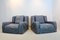 Vintage Gray Leather Lounge Chairs by Paoloa Navone, 1980s, Set of 2 5