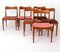 Mid-Century Modern Teak Dining Chairs from Asko, Finland, 1960s, Set of 6, Image 1