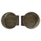 Brutalist Push and Pull Round Door Handles in Aluminum and Bronze 1970s, Set of 2, Image 1