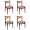 Floral Teak Dining Chairs, 1960s, Set of 4 1
