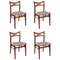 Floral Teak Dining Chairs, 1960s, Set of 4, Image 1