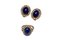 Ring and Earrings from Attwood & Sawyer, 1980s, Set of 3 1