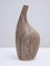 Vase Ikebana Abstrait en Céramique Brune avec Rayures Blanches, Japon, 1960s 5