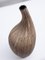 Abstrakte japanische Ikebana Vase aus brauner glasierter Keramik mit weißen Streifen, 1960er 8
