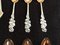 French Silver and Gold Tea or Coffee Spoons with Cake Server, 1950s 2