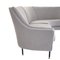 Mid-Century Corner Sofa in Grey Bouclé, Italy, 1950s, Image 4