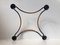 Danish Modernist Blackened String Iron & Rattan Candle Holder by Laurids Lønborg for LL, 1950s, Image 2