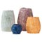 Orange Ochre and Prussian Blue Vases by Daniele Giannetti, Set of 4 1