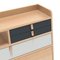 Slate Grey Drawers Gaston Floating Writing Desk in Natural Oak by Harto, Image 3