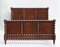Oak Bobbin Wooden Bed, France, 1940s 4