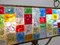 Large Italian Multicolor Hammered Glass and Wrought Iron Lamp, 1990s, Image 4