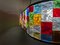 Large Italian Multicolor Hammered Glass and Wrought Iron Lamp, 1990s, Image 7