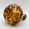 Vintage Empoli Amber and Brown Blown Glass Vase, 1960s 5