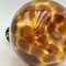 Vintage Empoli Amber and Brown Blown Glass Vase, 1960s 8