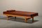 Sofá cama de madera de haya y cuero de Poul M. Volther para FDB Møbler, Dinamarca, 1966, Imagen 5