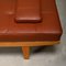 Sofá cama de madera de haya y cuero de Poul M. Volther para FDB Møbler, Dinamarca, 1966, Imagen 6
