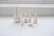 Mid-Century Modern White and Grey Vessels by Gunnar Nylund for Rörstrand, Sweden, 1950s, Set of 6 7