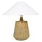 Mid-Century Modern Erdfarbene Keramik Tischlampe von Gunnar Nylund für Rörstrand, Schweden, 1950er 1