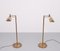 Library Swing Arm Stehlampen aus Messing, Deutschland, 1980er, 2er Set 3