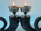 Vintage Bronze Horn Candleholders, Set of 2, Image 6