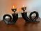 Vintage Bronze Horn Candleholders, Set of 2, Image 9