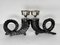 Vintage Bronze Horn Candleholders, Set of 2, Image 7