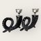 Vintage Horn Kerzenhalter aus Bronze, 2er Set 1