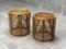Set of Wicker Ottomans by Tito Agnoli, 1960s 1