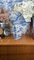 Vietnamese Rectangular Blue Vase with Landscape Decor, 1920s, Image 3