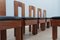 Brutalist Wood Chairs, Italy, 1960s, Set of 6 3