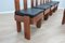 Brutalist Wood Chairs, Italy, 1960s, Set of 6 2