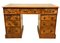 19th Century Figured Walnut Pedestal Desk, 1860s 10