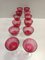 Crimson Crystal Drinking Glasses attributed to Val Saint Lambert, 1960s, Set of 12 8