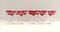 Crimson Crystal Drinking Glasses attributed to Val Saint Lambert, 1960s, Set of 12 5