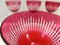 Crimson Crystal Drinking Glasses attributed to Val Saint Lambert, 1960s, Set of 12 10