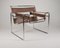 Wassily Armchair in Brown Leather by Marcel Breuer for Knoll International, 2000s 1